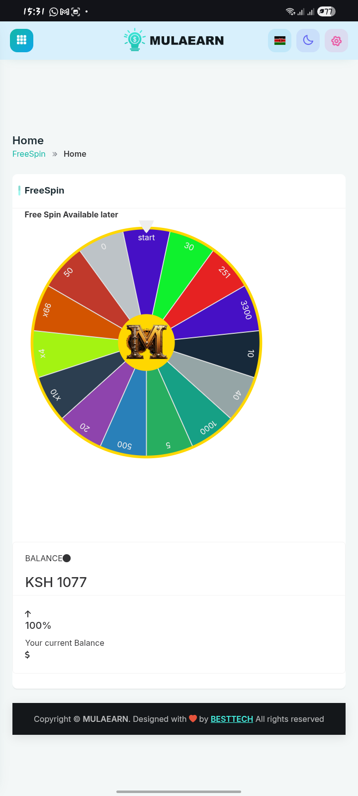 Spin & Win | MulaEarn App